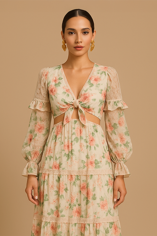 Lace Bloom Maxi Dress